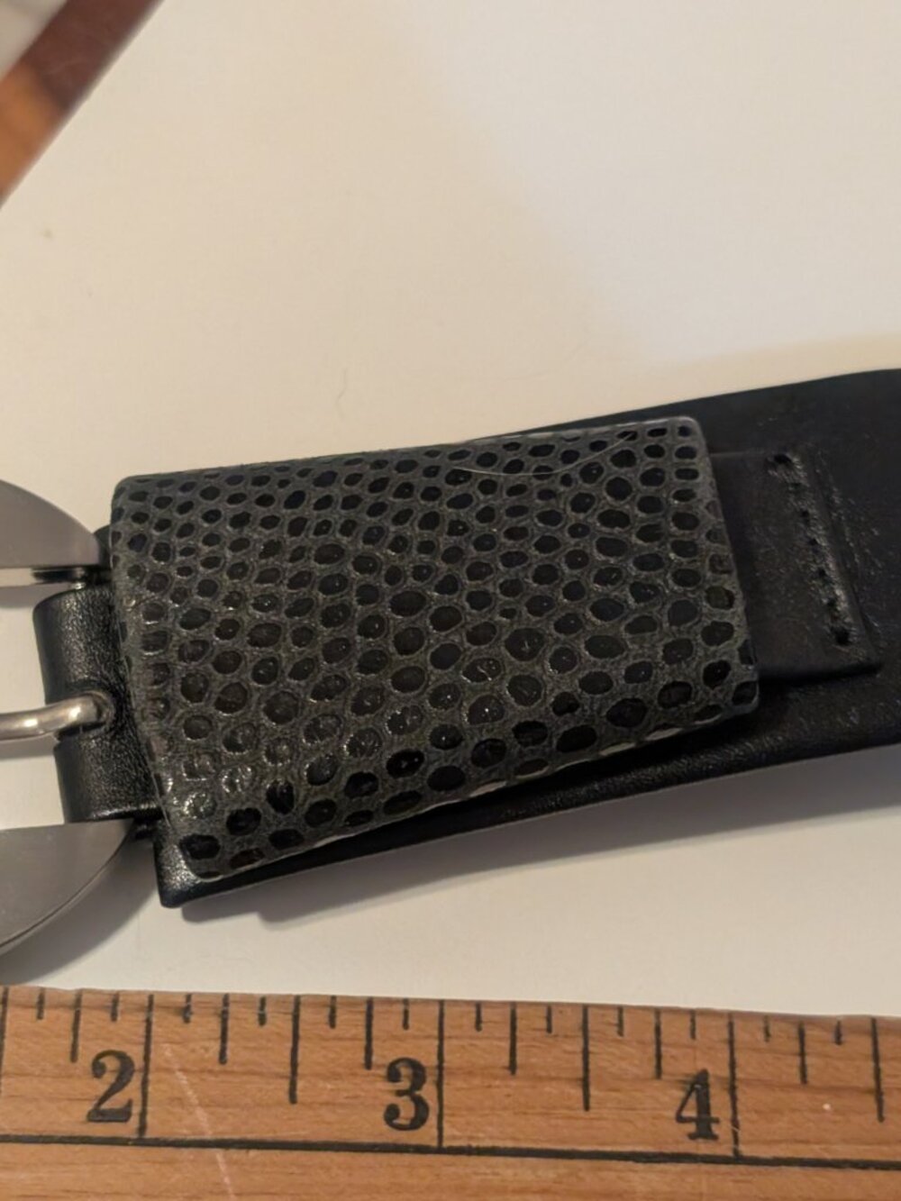 vintage Carlisle women's black leather belt, size Small